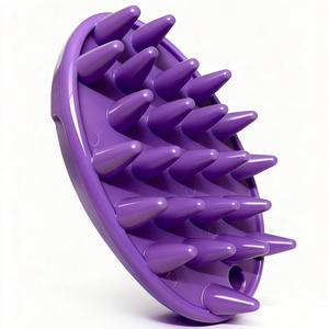2026 New Design Soft Silicone Universal Ellipse <b>Pet</b> Bath <b>Brush</b> Conical Comb with Hook Hole for <b>Pet</b> Grooming and Massage - Product Image 1