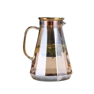 Diamond Design 2000ml amber borosilicate glass drinking water juice bottle jug