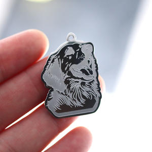 Qiandi lindo Pyrenees montaña Animal <span class=keywords><strong>perro</strong></span> collar hombres Acero inoxidable mascota amante colgante DIY accesorio - Product Image 2