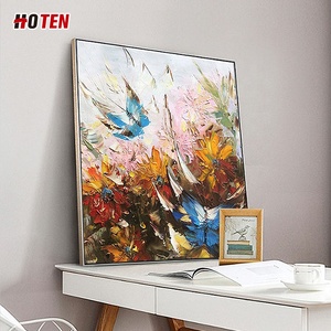 Arte de pared de animales abstracto moderno, pintura al óleo de mariposa pintada a mano <span class=keywords><strong>sobre</strong></span> <span class=keywords><strong>lienzo</strong></span>, impresión <span class=keywords><strong>Digital</strong></span> para decoración del hogar - Product Image 5