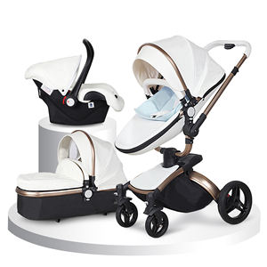 Poussette de luxe 3-en-1 avec mode nacelle et <span class=keywords><strong>siège</strong></span> <span class=keywords><strong>auto</strong></span>, cadre en alliage d'aluminium, pliable, pour bébés de 0 à 3 ans - Product Image 1