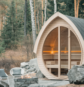 Cabine de bain de vapeur en bois massif pour sauna à baril extérieur moderne pour jardin, jardin, spa, chauffage électrique de type électrique - Product Image 3