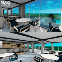 Maisons modulaires préfabriquées 20 pieds 40 pieds Café Restaurant mobile en conteneur avec cuisine