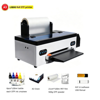 Imprimante DTF A3 améliorée L1800 avec four et kit de transfert de film pour l'impression sur t-shirts en tissus foncés et clairs