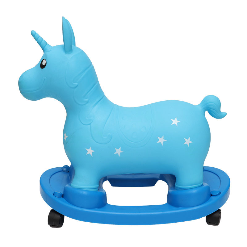 Синий Роллер Единорог бункер прыгающие животные надувные игрушки животные
