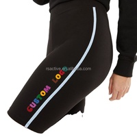 2024 vente en gros de bas de bande latérale noire avec des shorts de cyclisme personnalisés pour femmes de compression