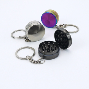 Molinillo de Hierbas Magnético Portátil de 2 Piezas con Anillo para Llavero, Pequeño, para Triturar Especias Secas, Té, Café, Tabaco y Hierbas - Product Image 1