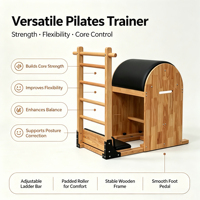 Baril d'escalade Pilates réglable en bois massif pour étirement de la colonne vertébrale, ouverture des hanches et entraînement de rééducation