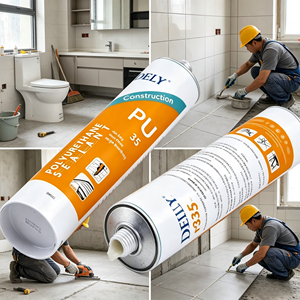 Scellant polyuréthane haute viscosité, élastique permanent, imperméable, résistant aux intempéries, pour joints de sol en béton, scellement des tuiles de toit - Product Image 2