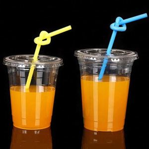 Gobelet en plastique PET transparent à fond plat de 90 mm de diamètre, 360 ml, personnalisable, vente en gros, pour lait, bubble tea, boba, café - Product Image 4