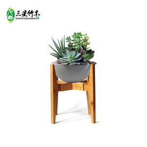 Bamboo minimalist Nordic style balcony potted plant <b>shelf</b>, adjustable flower <b>rack</b>, multi-tiered floor-standing flower pot - Product Image 4