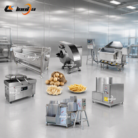 Ligne de production industrielle de frites de pommes de terre semi-frites 50-100 kg/h avec éplucheur et trancheuse
