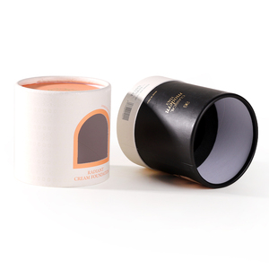 Caja de vela de tubo redondo cilíndrico de cartón para embalaje de regalo personalizado al por mayor con laminación y repujado brillante y mate - Product Image 3