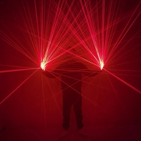 Gants laser LED rouges pour Halloween et Noël, soirées en boîte de nuit, spectacles sur scène, accessoires laser robot, accessoires de main, vente chaude