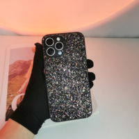 Coque de téléphone pour femme, accessoires de protection d'écran de luxe scintillants, étui pour téléphone pour iPhone 15 11 13 12 14 Pro Max