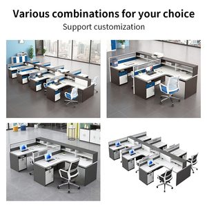 Venta al por mayor muebles de oficina casas prefabricadas mesa auxiliar 2 personas estaciones de trabajo mesa de oficina estación de trabajo Escritorio de oficina modular - Product Image 3