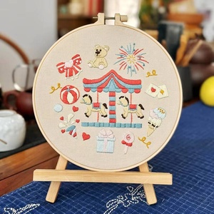 Kits de broderie pour débutants, marque XIXI, faits à la main, polyester, pré-motifs, instructions vidéo, point de croix, broderie, cerceau - Product Image 5
