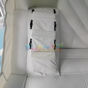 Commercial white wedding bounce house with a slide <b>inflatable</b> bouncy castle combo bouncer - Product Image 6