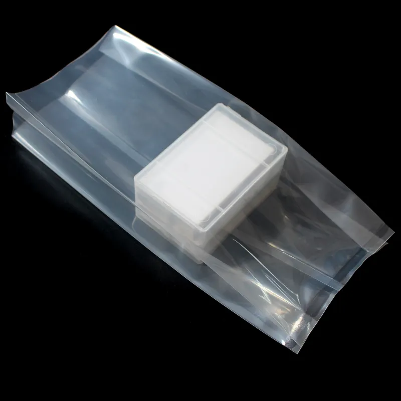 Bolsa de hdpe de polietileno transparente grande de plástico del escudete del lado ldpe reciclado bolsa