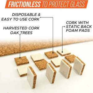 Protections d'espacement en liège amovibles avec colle, protecteurs <span class=keywords><strong>de</strong></span> bord pour verre, coussinets en liège avec d'excellentes caractéristiques - Product Image 3