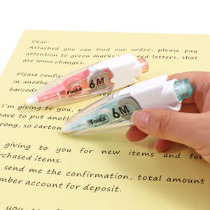 Foska Papelería y útiles escolares Aplicador fácil de usar Carcasa de plástico colorida Cómoda cinta correctora estilo bolígrafo 6m - Product Image 5