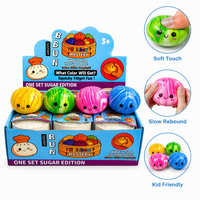 Jouet Squishy Arc-en-ciel Effet Marbré, Jouet Sensoriel Doux à Presser avec Expressions, Boîte Mystère pour Enfants et Adultes