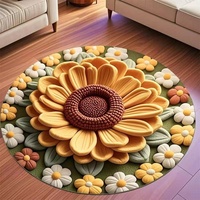 Tapis de sol en polyester motif paon à vision stéréo 3D transfrontalier, tapis de panier suspendu, décoration moderne et simple pour la maison, salon, café