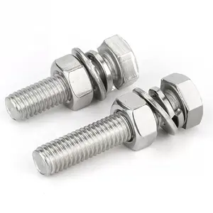 Bán Buôn Cổ Phiếu A20-70 Cấp 6.8 M3 M4 M5 M6 M8 M10 M12 M14 M16 M18 M20 304 Thép Không Gỉ Hình Lục Giác Đầu Bu Lông Và Các Loại Hạt Bộ - Product Image 1