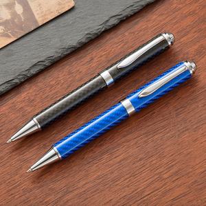 Stylo <span class=keywords><strong>Rotring</strong></span> en fibre de carbone intégrale, corps torsadé, couleurs bleu, argent, rouge, véritable fibre de carbone, stylo de signature exécutif pour affaires - Product Image 3