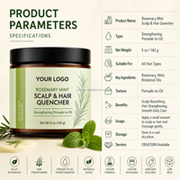 Crème Capillaire Réparatrice 100% Biologique Nourrissante Effet Soie à l'Huile de Romarin et de Batana pour la Croissance des Cheveux Bouclés/Secs – Formule Concentrée