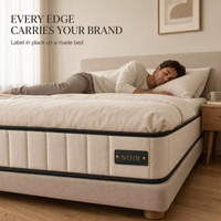 Étiquettes d'angle en satin baroque sur mesure pour matelas de luxe, broderie dorée personnalisée, produits ménagers, étiquettes de meubles EST 1923