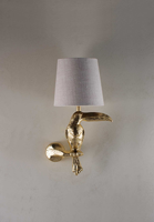 Applique Murale Toucan LED avec Abat-jour en Tissu – Style Moderne et Classique pour Chambre et Salon