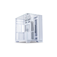 Nouveau boîtier d'ordinateur pleine tour LIAN LI O11 VISION boîtier noir et blanc et argent boîtier PC de jeu pleine tour