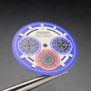 Nuevas Piezas de Reloj Estilo VK63, Cronógrafo de 3 Ojos, Esfera Blanca y Azul de 29.5mm, Luminoso Verde, Compatible con el Movimiento VK63 - Product Image 3
