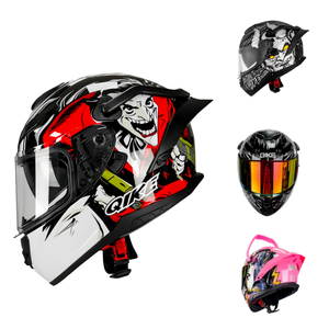 หมวกกันน็อคแบบเต็มใบสำหรับรถจักรยานยนต์ คุณภาพสูง ผลิตจากวัสดุ ABS ได้มาตรฐาน DOT เพื่อความปลอดภัยในการขับขี่ - Product Image 1