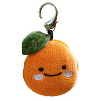 Nieuw Ontwerp Odm Schattige Pluche Oranje Klein Formaat Sleutelhanger Custom Zacht Gevulde Fruit Pop Knuffels Voor Cadeau