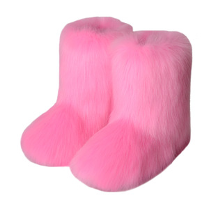 Stivali da Neve Chic in Finta Pelliccia, Morbidi, per Autunno/Inverno, con Soletta in PVC Antiscivolo per Climi Freddi e Attività all'Aperto - Product Image 6