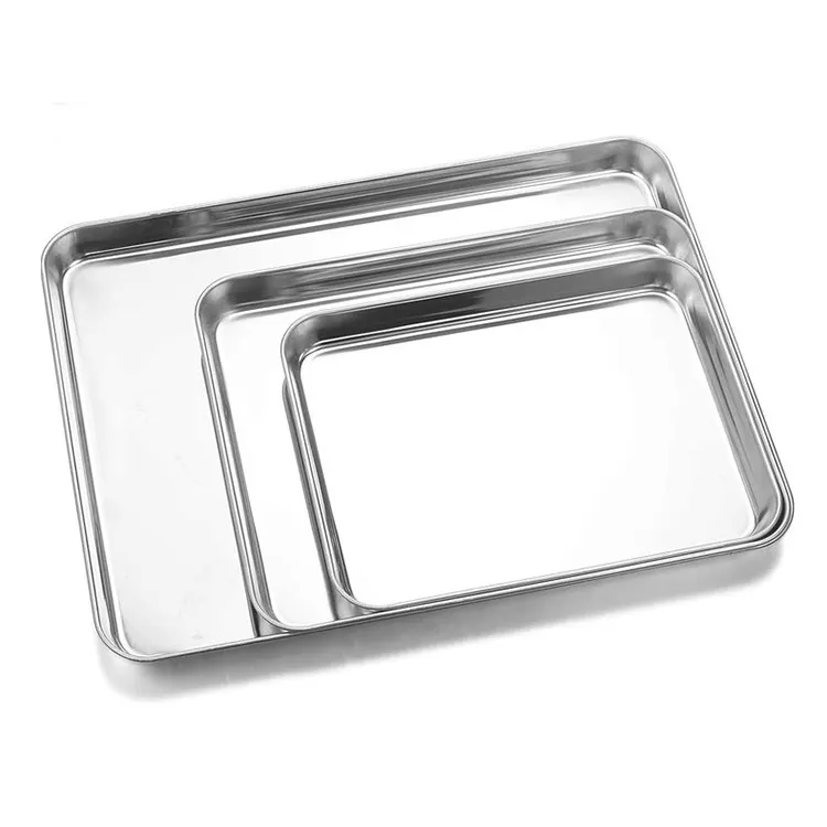 Prix d'usine Plateau de boulangerie en métal personnalisé Plaque à biscuits de cuisson plate commerciale Plateau/moule à gâteau en aluminium pour four