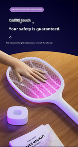 2-in-1 Electric Mosquito Swatter with <b>Charging</b> Base UV Purple Light Mosquito Trap Plastic Rechargeable Fly Killer for Indoor Out - Product Image 3