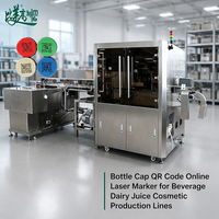 Code QR sur bouchon de bouteille pour machine de marquage laser, marqueur en ligne haute vitesse pour les lignes de production de boissons, produits laitiers, jus et cosmétiques