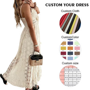 فستان نسائي طويل صيفي أنيق من الكتان بنقشة زهور وشعار مخصص لعام 2025، فستان شاطئ فضفاض وعصري من القطن - Product Image 2