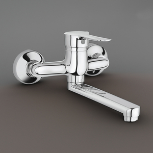 P3 Mélangeur d'évier mural à levier unique Nettoyeurs multi-usages chromés - Product Image 5