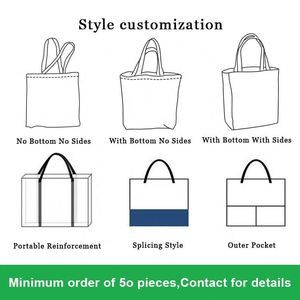 Sacs fourre-tout en toile surdimensionnés de couleur grise de haute qualité avec logo personnalisé, réutilisables, durables, sacs de week-end géants, robustes, grands sacs en coton pour les courses - Product Image 4