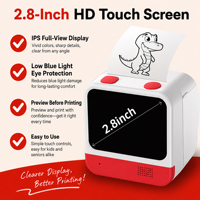 Imprimante de poche magique pour enfants avec interaction vocale IA, sans encre, chargement Type-C, imprime simplement en parlant