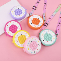 Nouveau beignet en forme de presse à bulles petit sac à bandoulière beignet enfants porte-monnaie
