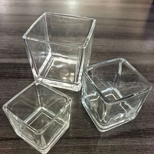 批发方形玻璃蜡烛罐带盖广口透明玻璃罐定制徽标用于蜡烛制作家居装饰 - Product Image 4