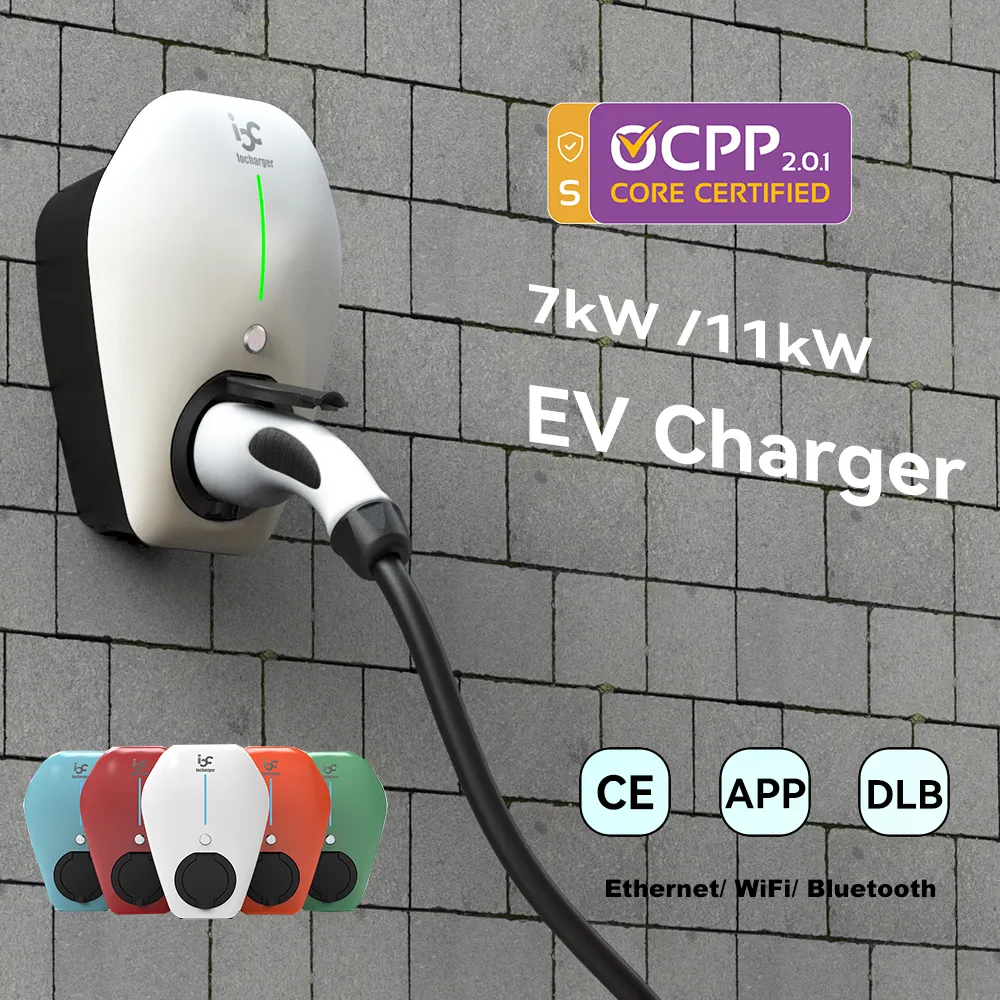 Iocharger günstig OCPP 2.0.1 Dynamisches Ladenausgleich einphasig App WLAN typ 2 7 kw 11 kw 32 a 7 kw/11 kw EV-Ladegerät für zuhause