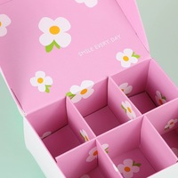 Boîte d'emballage en carton divisée personnalisée de luxe avec macaron biscuits sucrés