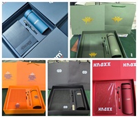 Ideas de Regalo 4 en 1 de Acero Inoxidable, Caja de Regalo con Logotipo Personalizado, Cuaderno, Bolígrafo USB, Regalo de Navidad, Mini Regalos, Regalos al por Mayor para las Fiestas de Invierno
