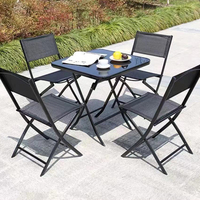 Ensemble table et chaises pliantes portables d'extérieur du fabricant, imperméables, antidérapantes, design gain de place